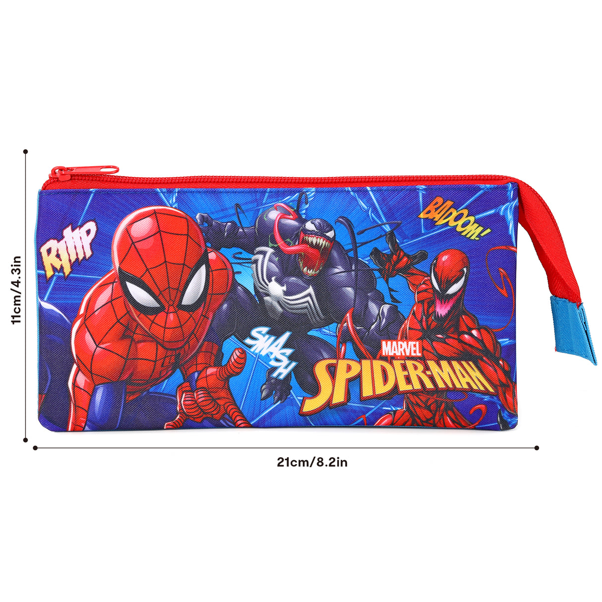 Marvel Spider-Man Kids School 3 Compartment Pencil Case