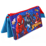 Marvel Spider-Man Kids School 3 Compartment Pencil Case