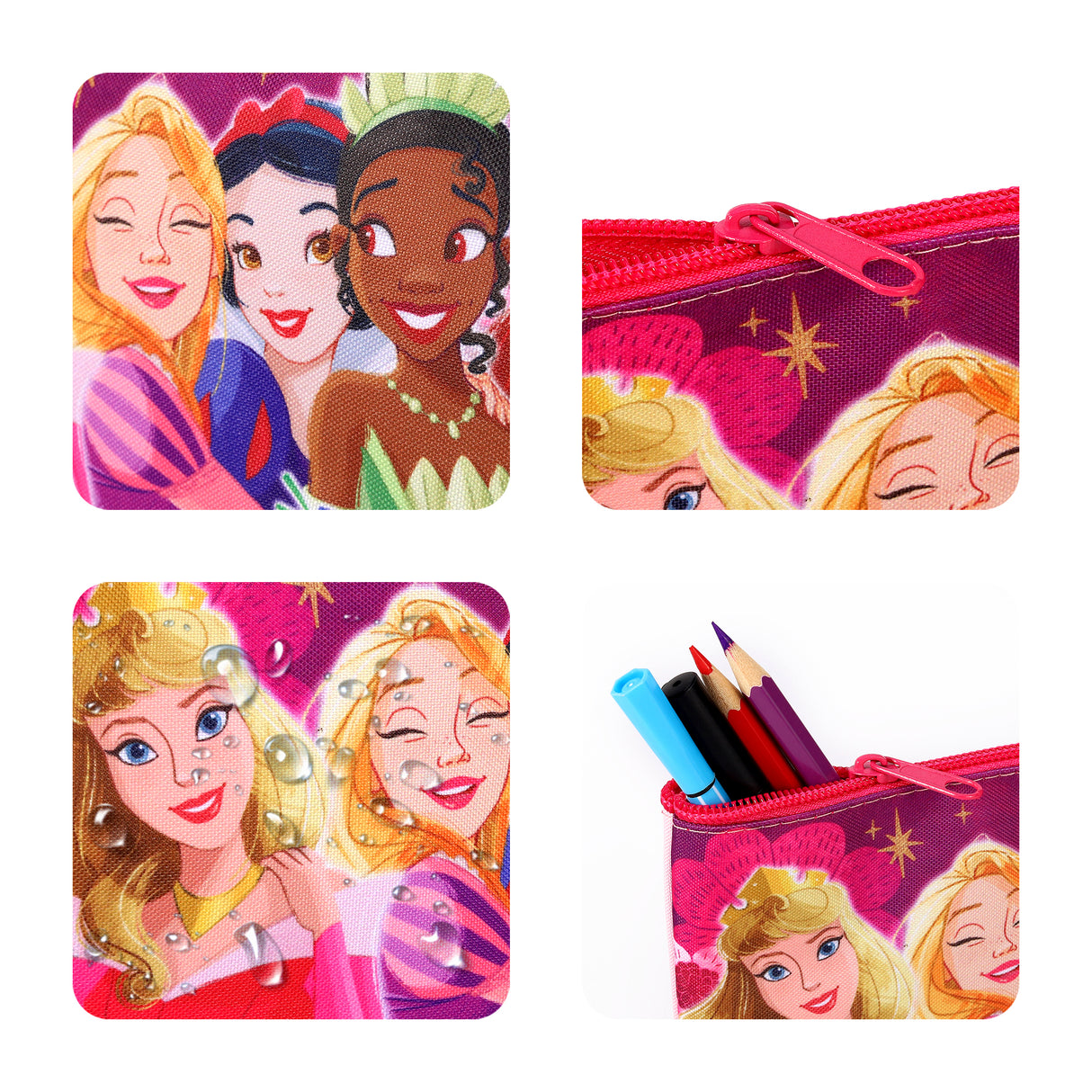 Disney Princess Kids School Flat Pencil Case