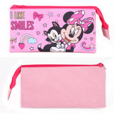 Disney Minnie Mouse Kids School 3 Compartment Pencil Case