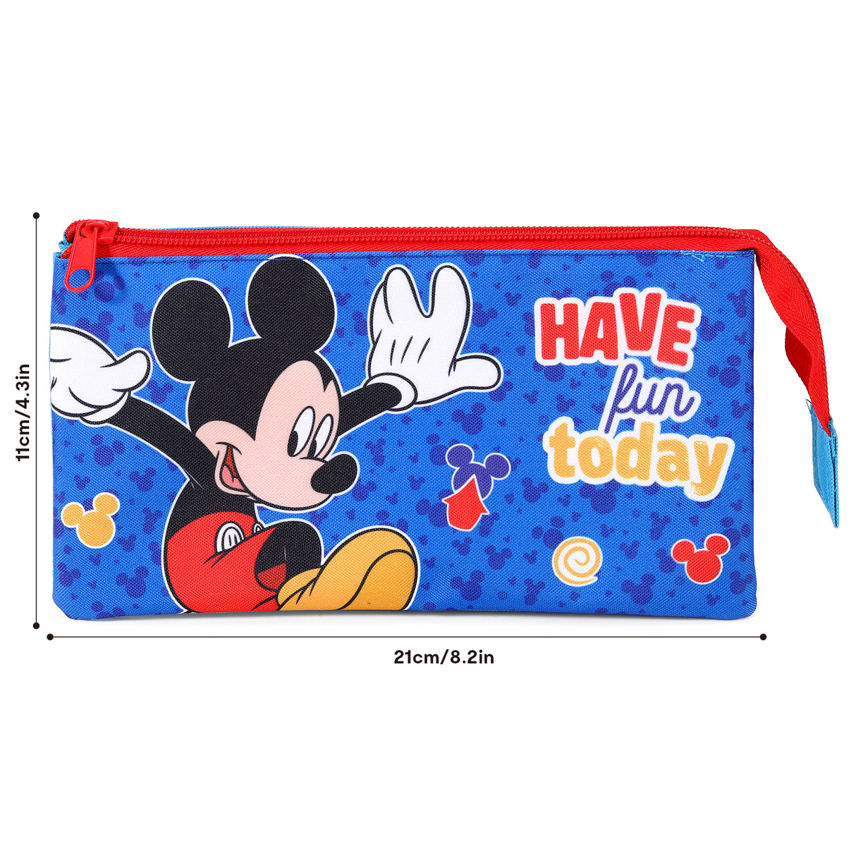 Disney Mickey Mouse Kids School 3 Compartment Pencil Case