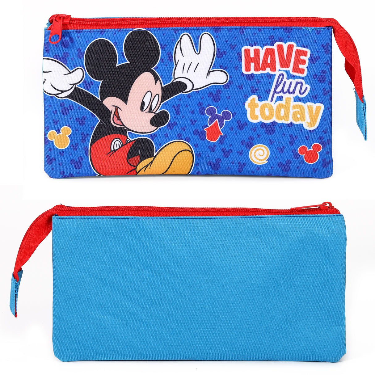 Disney Mickey Mouse Kids School 3 Compartment Pencil Case