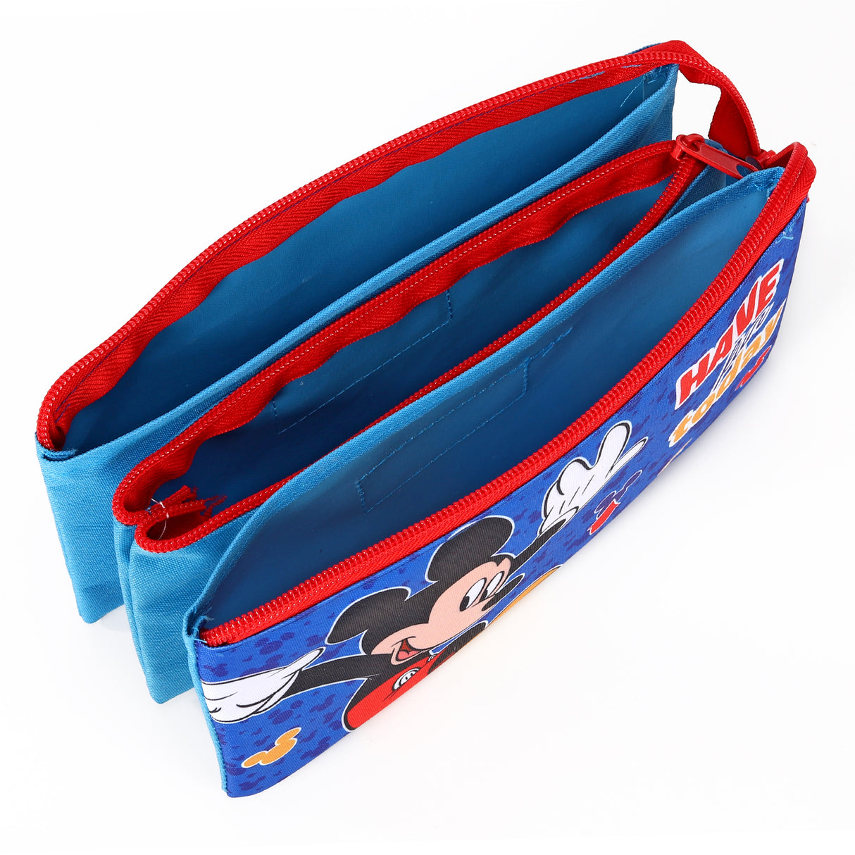 Disney Mickey Mouse Kids School 3 Compartment Pencil Case