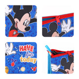 Disney Mickey Mouse Kids School 3 Compartment Pencil Case