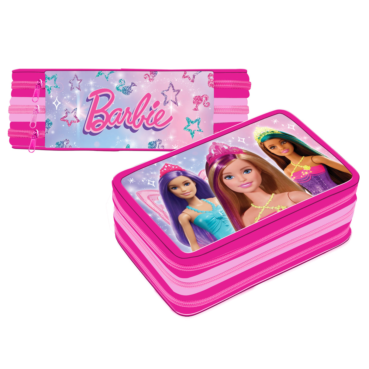 Barbie 3 Tier Pencil Case and Stationery Set