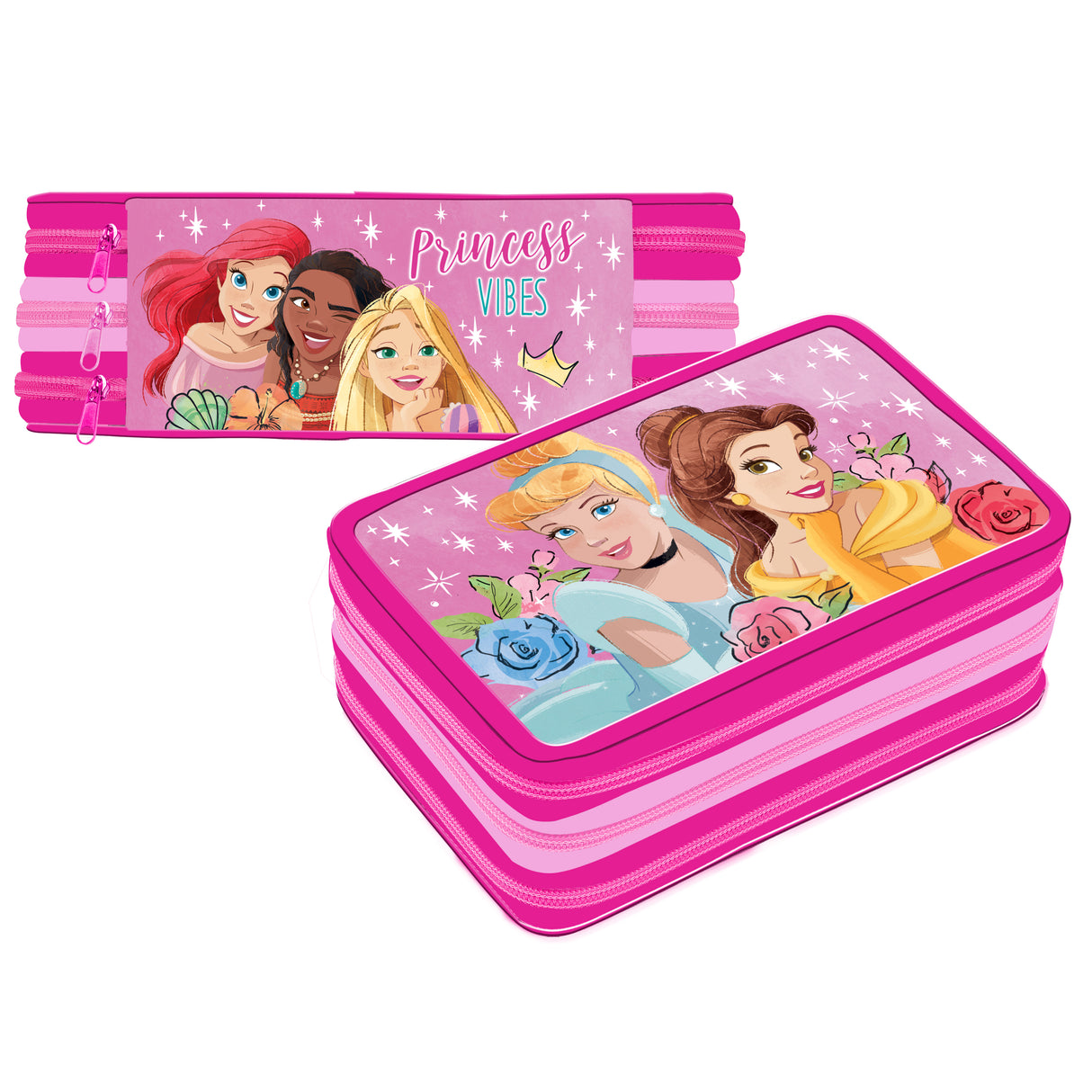 Disney Princess 3 Tier Pencil Case and Stationery Set