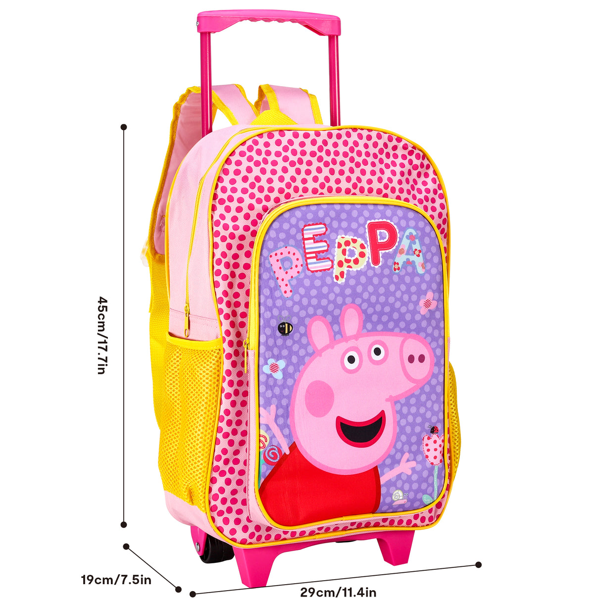 Peppa Pig Kids Deluxe Travel Trolley Backpack