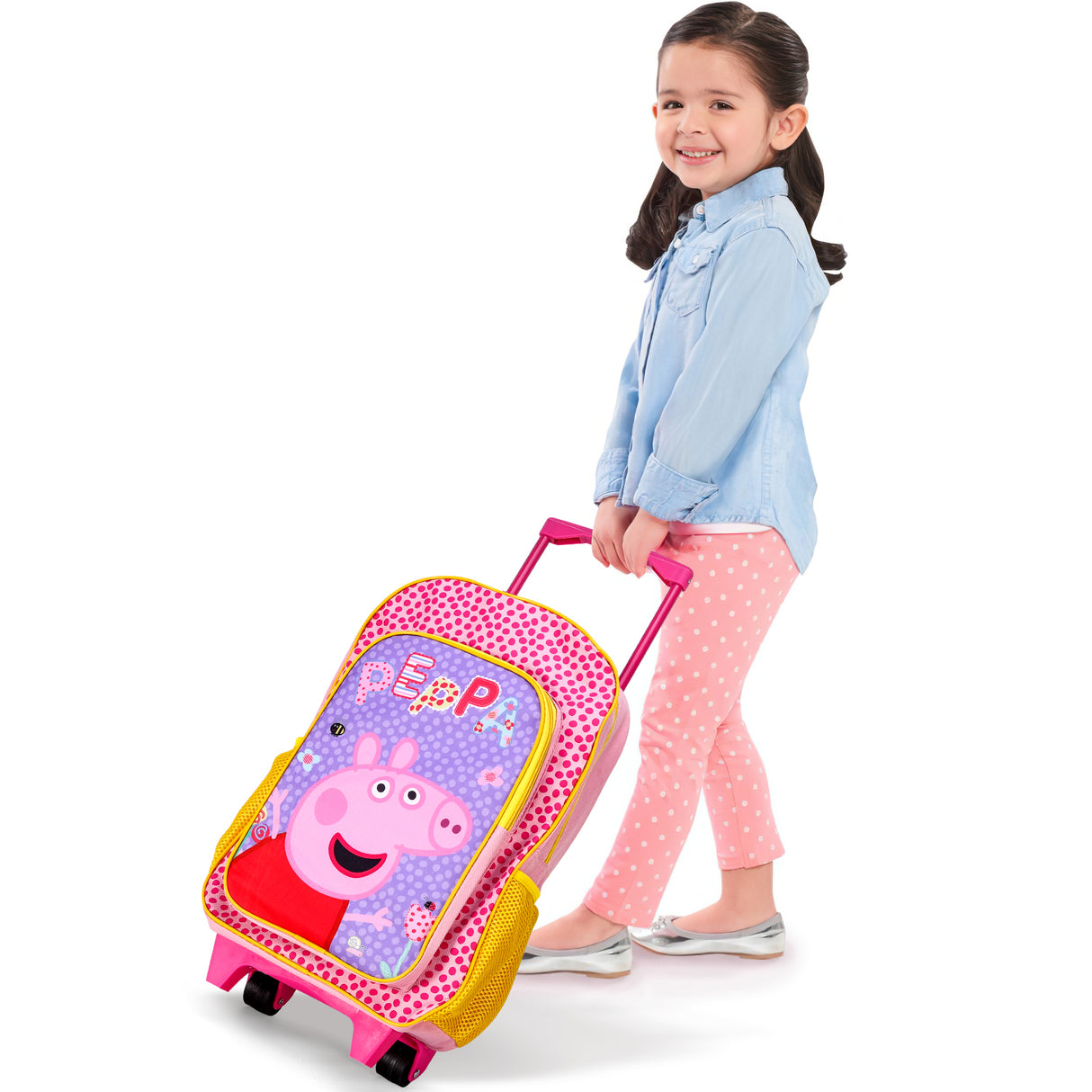 Peppa Pig Kids Deluxe Travel Trolley Backpack