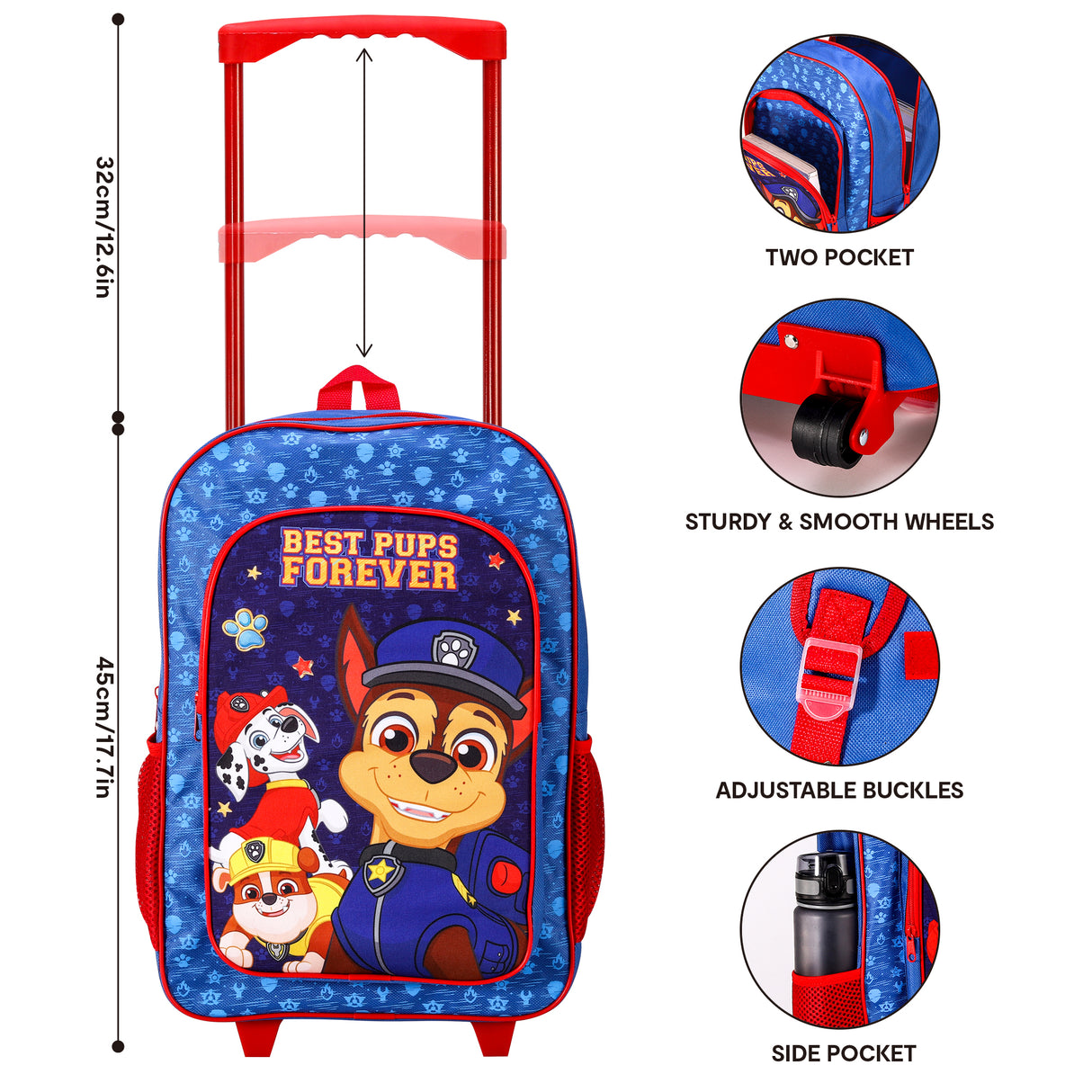 PAW Patrol Kids Deluxe Travel Trolley Backpack