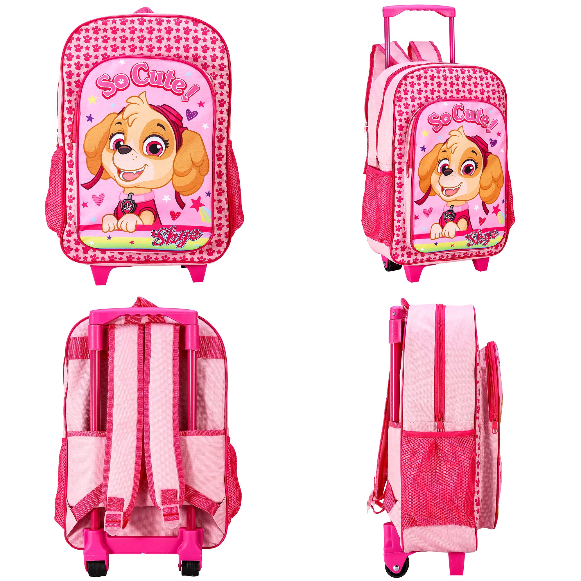 PAW Patrol Skye Kids Deluxe Travel Trolley Backpack Adventure on the Go Character Stop