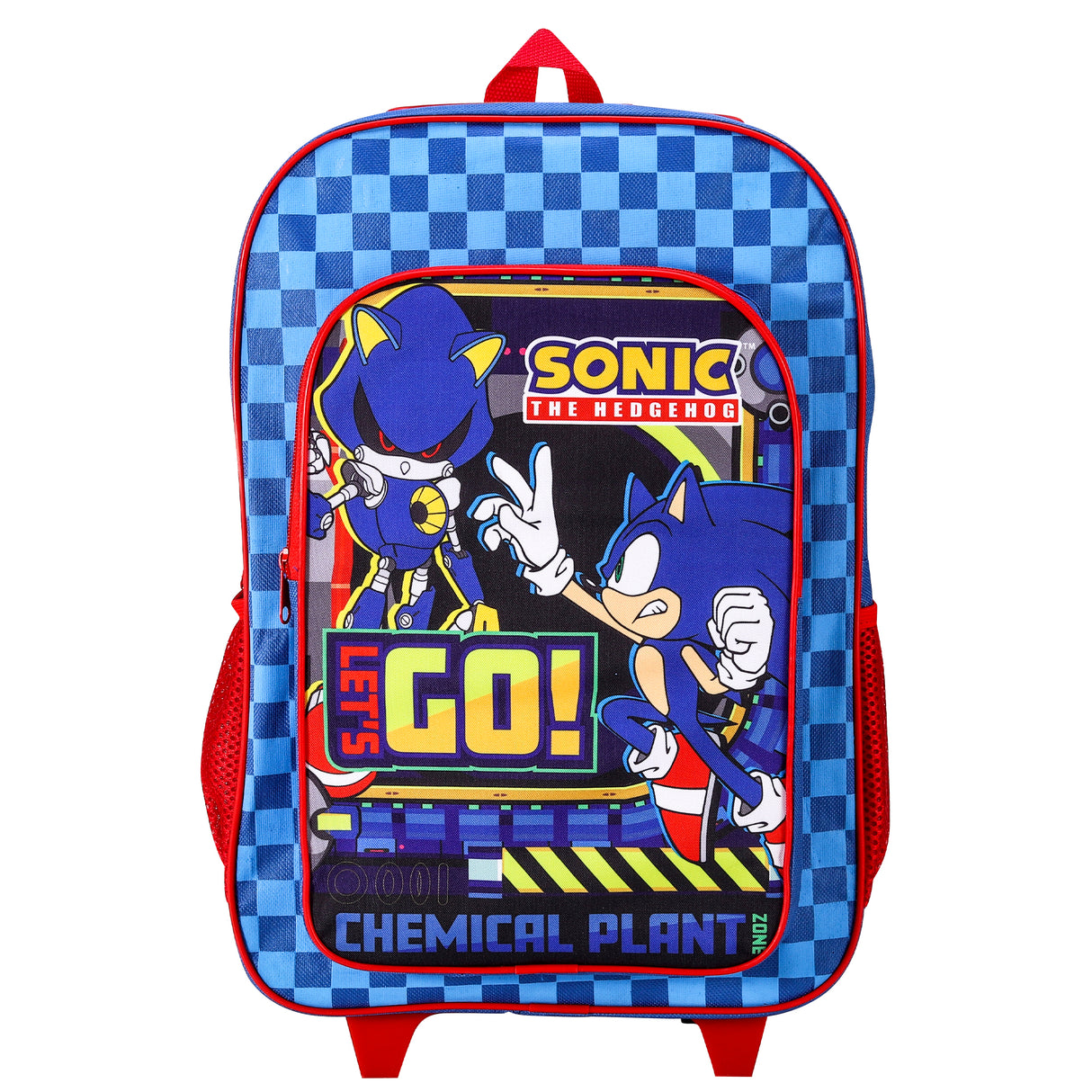 Sonic The Hedgehog Kids Deluxe Travel Trolley Backpack