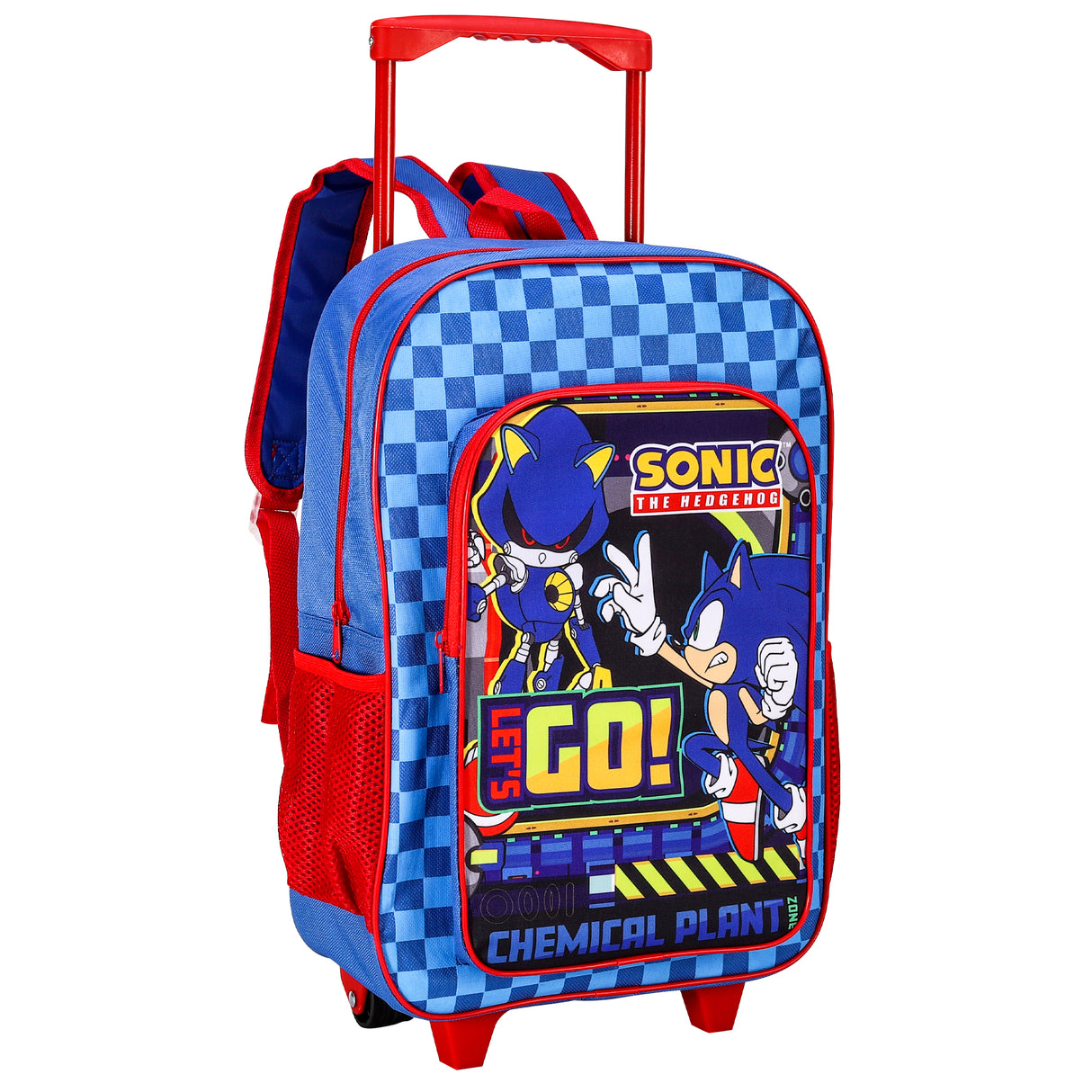 Sonic The Hedgehog Kids Deluxe Travel Trolley Backpack