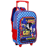 Sonic The Hedgehog Kids Deluxe Travel Trolley Backpack