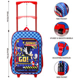 Sonic The Hedgehog Kids Deluxe Travel Trolley Backpack