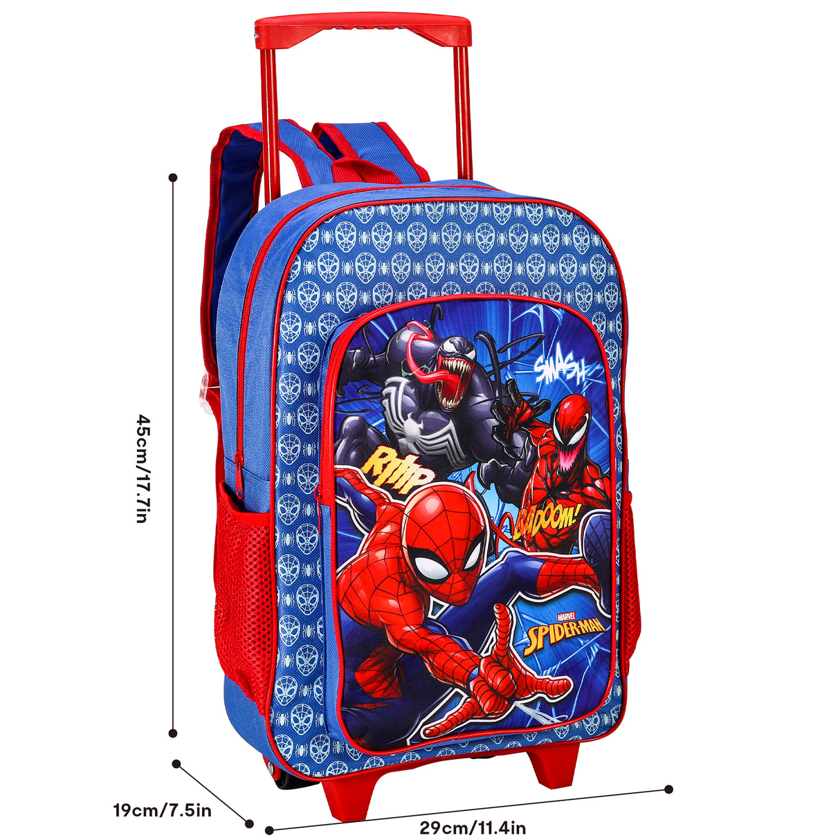 Marvel Spider-Man Kids Deluxe Travel Trolley Backpack