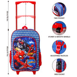 Marvel Spider-Man Kids Deluxe Travel Trolley Backpack