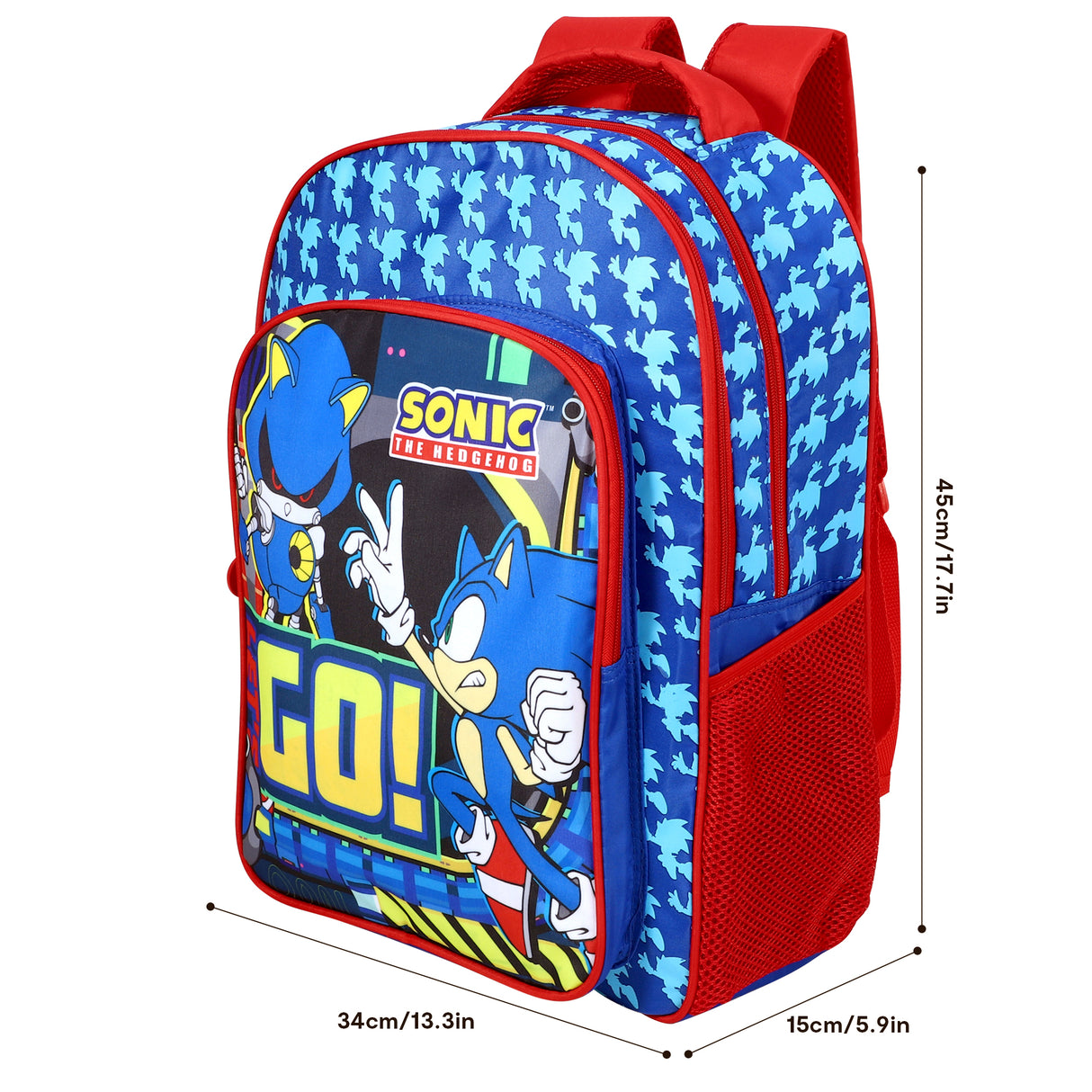 Sonic The Hedgehog Kids Premium 45cm XL School Backpack