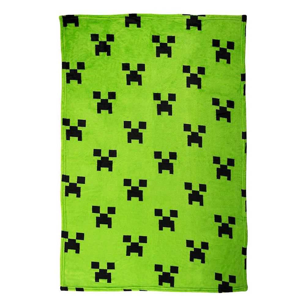 Minecraft Creeper Emerald Super Soft Kids Fleece Blanket