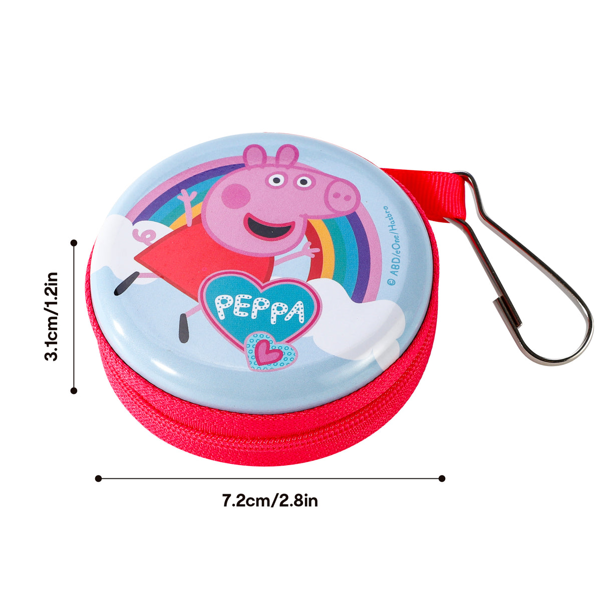 Peppa Pig Zipped Round Metal Coin Purse