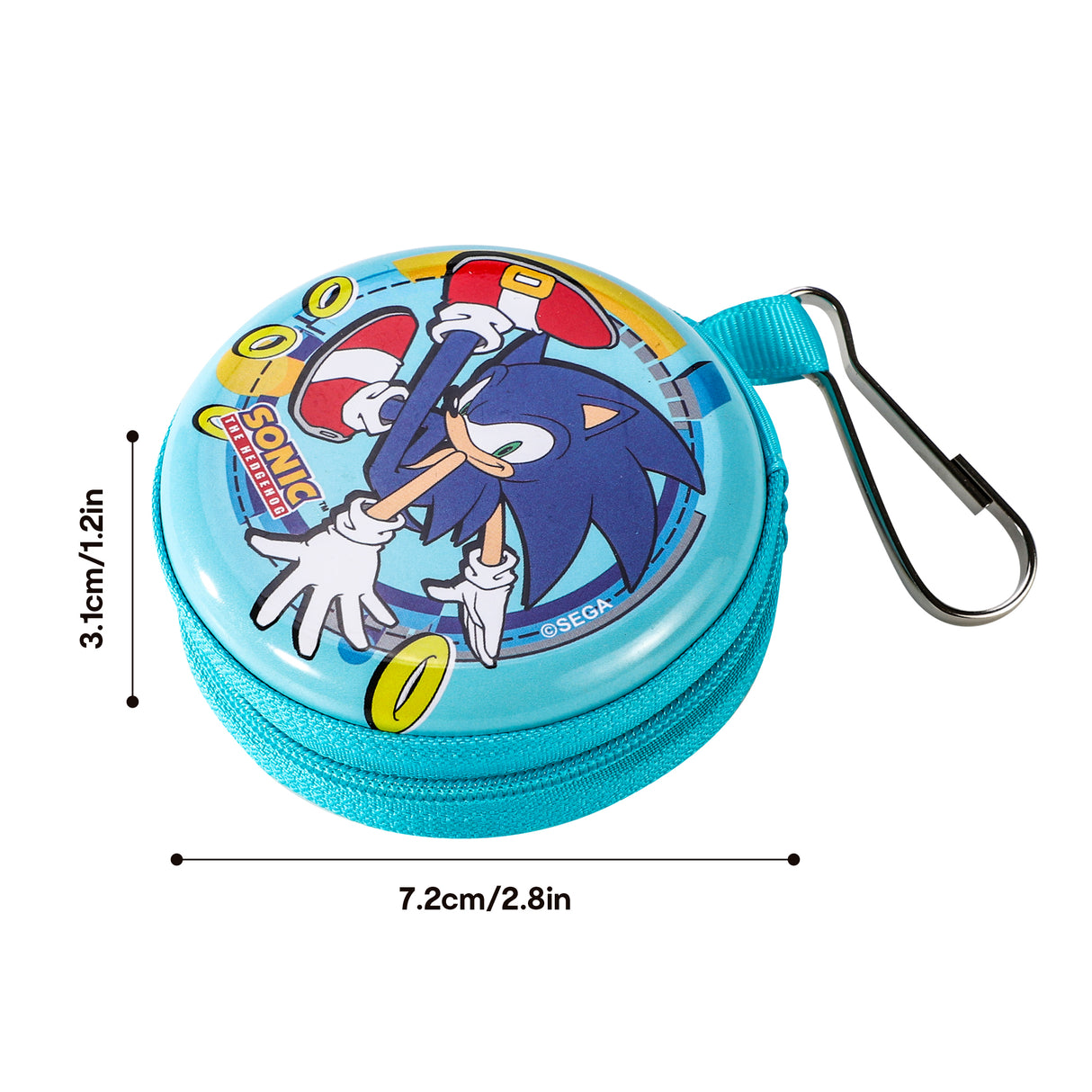 Sonic the Hedgehog Zipped Round Metal Coin Purse