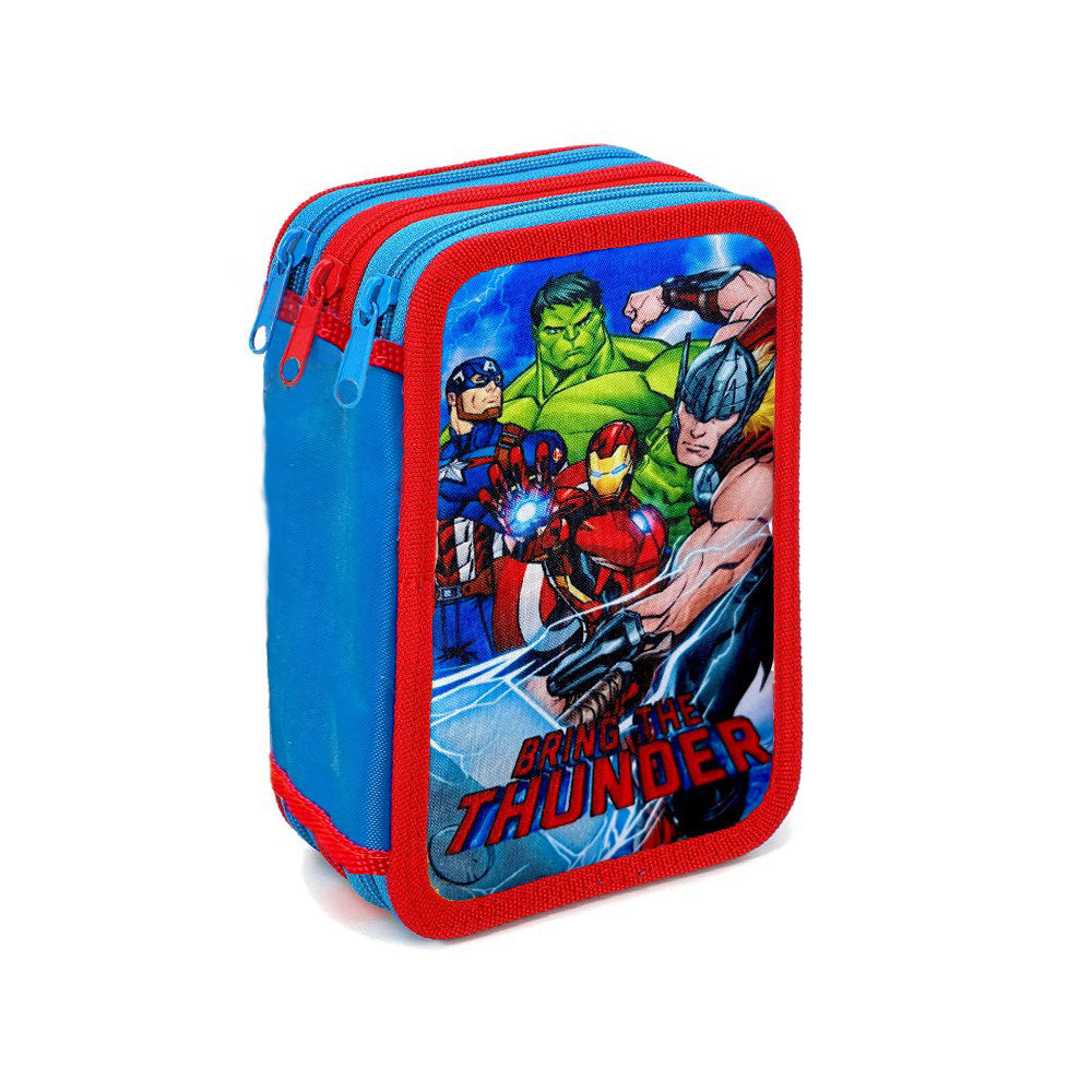 Marvel Avengers 3 Tier Pencil Case and Stationery Set