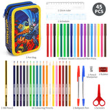 Batman 3 Tier Pencil Case and Stationery Set