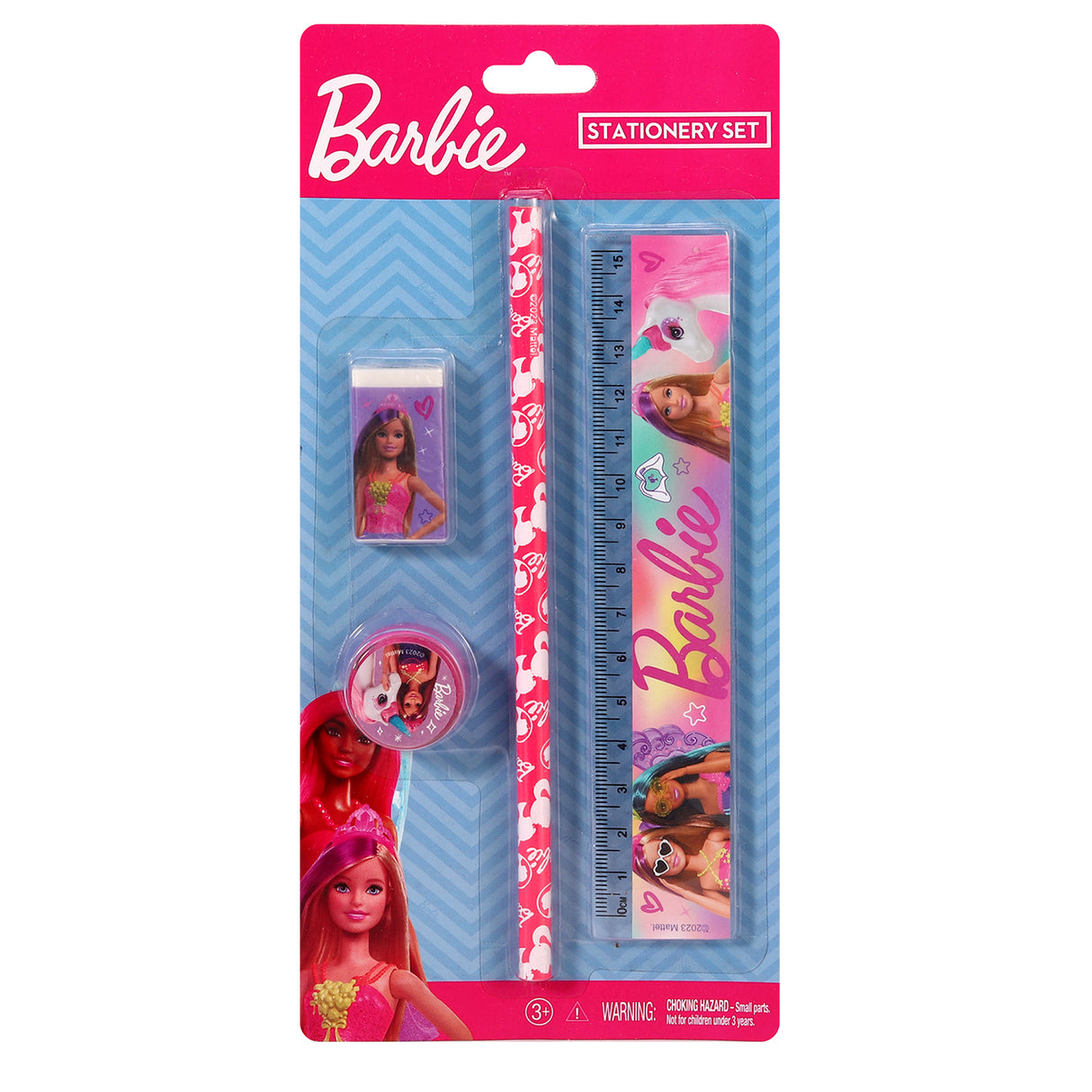 Barbie Kids 4 Piece School Stationery Set