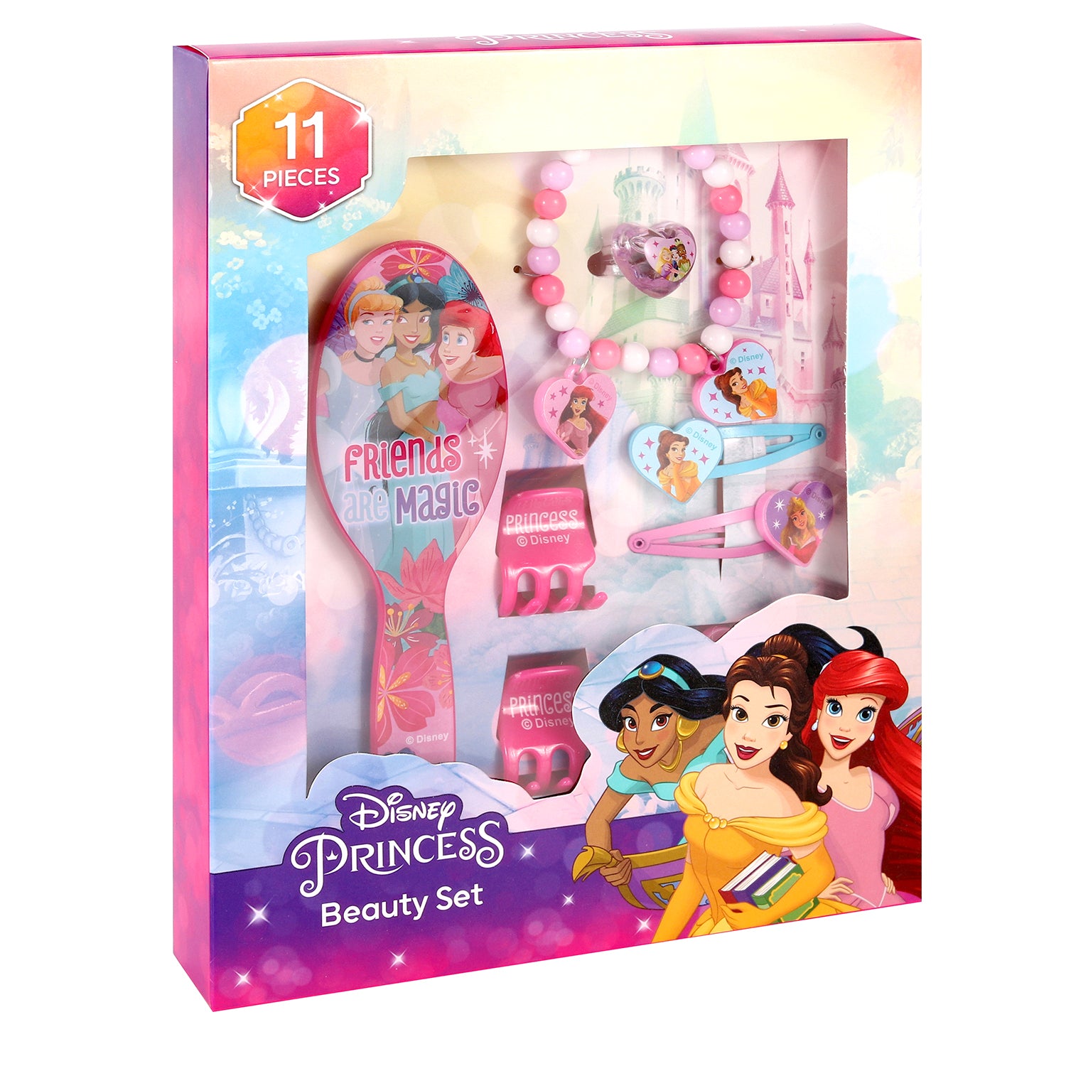 Disney Princess 11 Piece Hair Beauty Accessories Set Character Stop