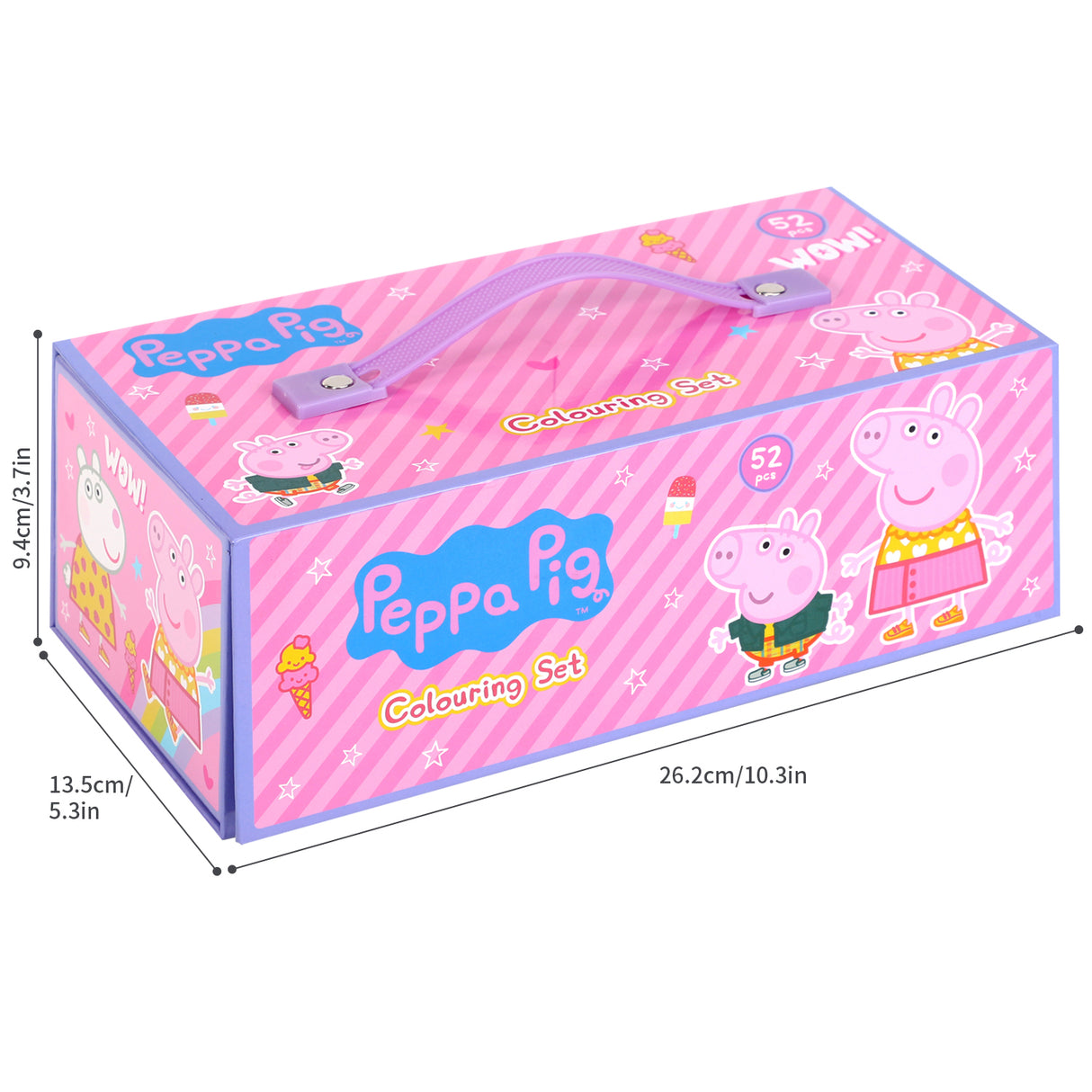 Peppa Pig 52 Piece Colouring Stationery Tool Box