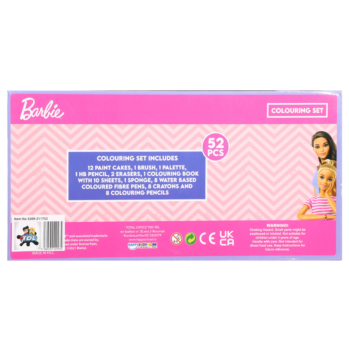 Barbie 52 Piece Colouring Stationery Tool Box