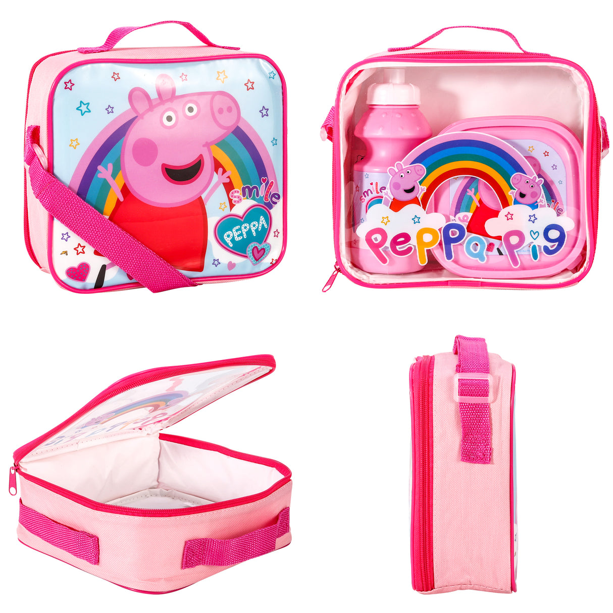 Peppa Pig 3 piece Insulated School Lunch Bag Set