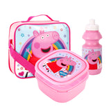 Peppa Pig 3 piece Insulated School Lunch Bag Set