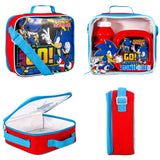 Sonic The Hedgehog 3 piece Insulated School Lunch Bag Set