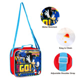 Sonic The Hedgehog 3 piece Insulated School Lunch Bag Set