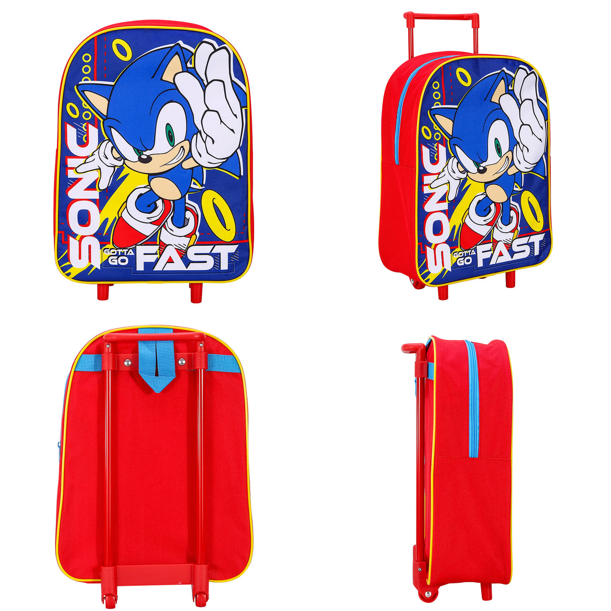 Sonic The Hedgehog Kids Travel Trolley Bag