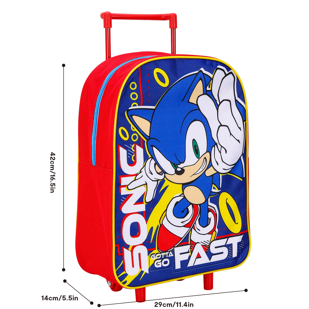 Sonic The Hedgehog Kids Travel Trolley Bag