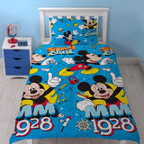 Disney Mickey Mouse 'Cool' Reversible Single Duvet & Pillowcase Set