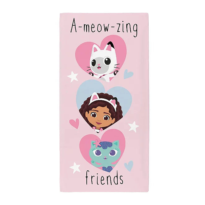 Gabby's Dollhouse 'A-meow-zing Friends' Design Soft Kids Towel