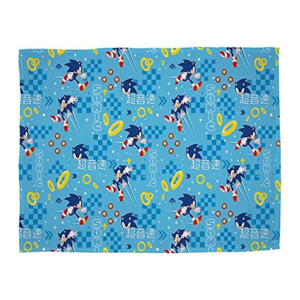 Sonic The Hedgehog Super Soft Kids Fleece Blanket