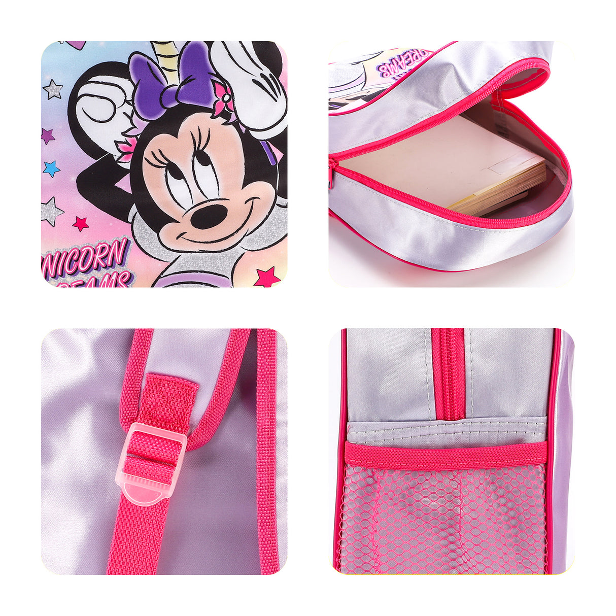 Disney Minnie Mouse 'Unicorn Dreams' Fabric Kids Preschool Backpack