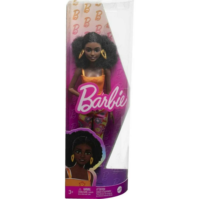 Barbie Fashionistas Doll #198 with Curly Black Hair and Petite Body