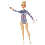 Barbie Rhythmic Gymnast Doll with Shimmery Leotard, Baton & Ribbon