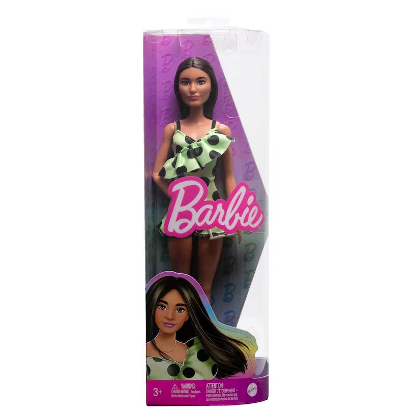 Barbie Fashionistas Doll #200 Brunette with Polka Dot Romper