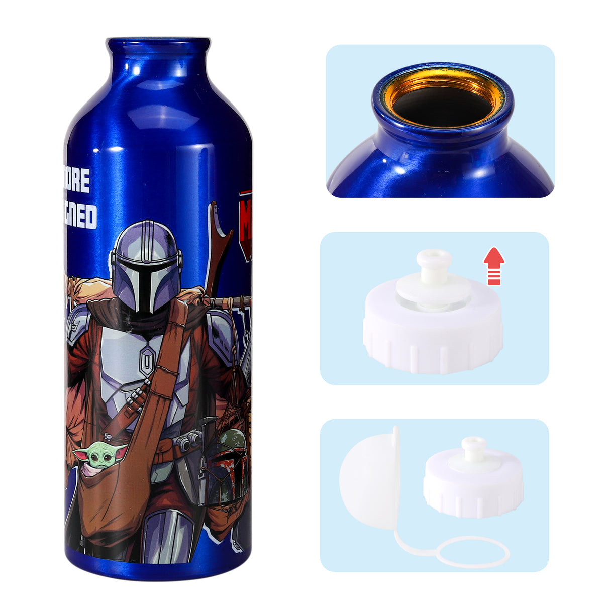 Star Wars: The Mandalorian - Kids Aluminium Sports Cap Bottle 500ml