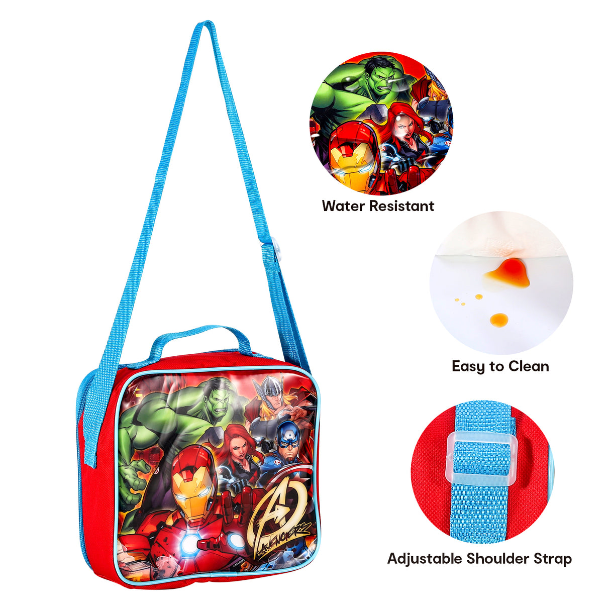 Marvel Avengers 'Strike' 3 piece Insulated School Lunch Bag Set