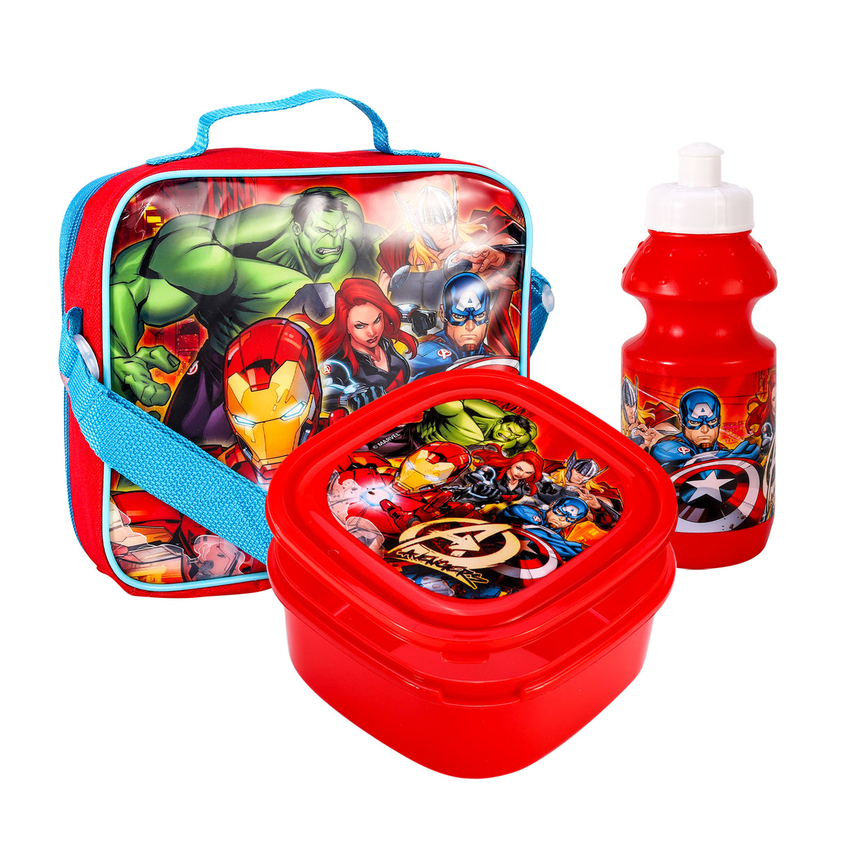 Marvel Avengers 'Strike' 3 piece Insulated School Lunch Bag Set