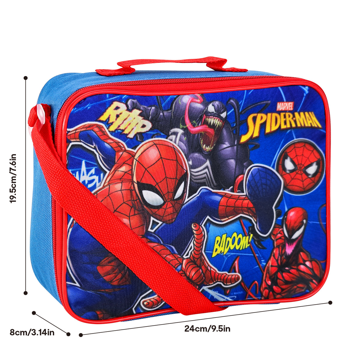 Marvel Spider-Man Kids Insulated Fabric School Lunch Bag