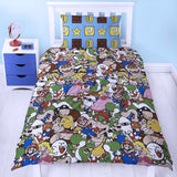 Super Mario 'Gang' Reversible Single Duvet & Pillowcase Set