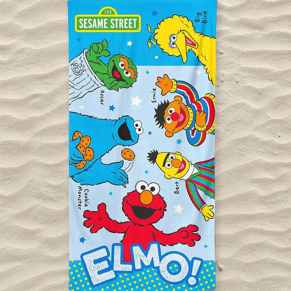 Sesame Street Elmo & Friends Design Soft Kids Towel