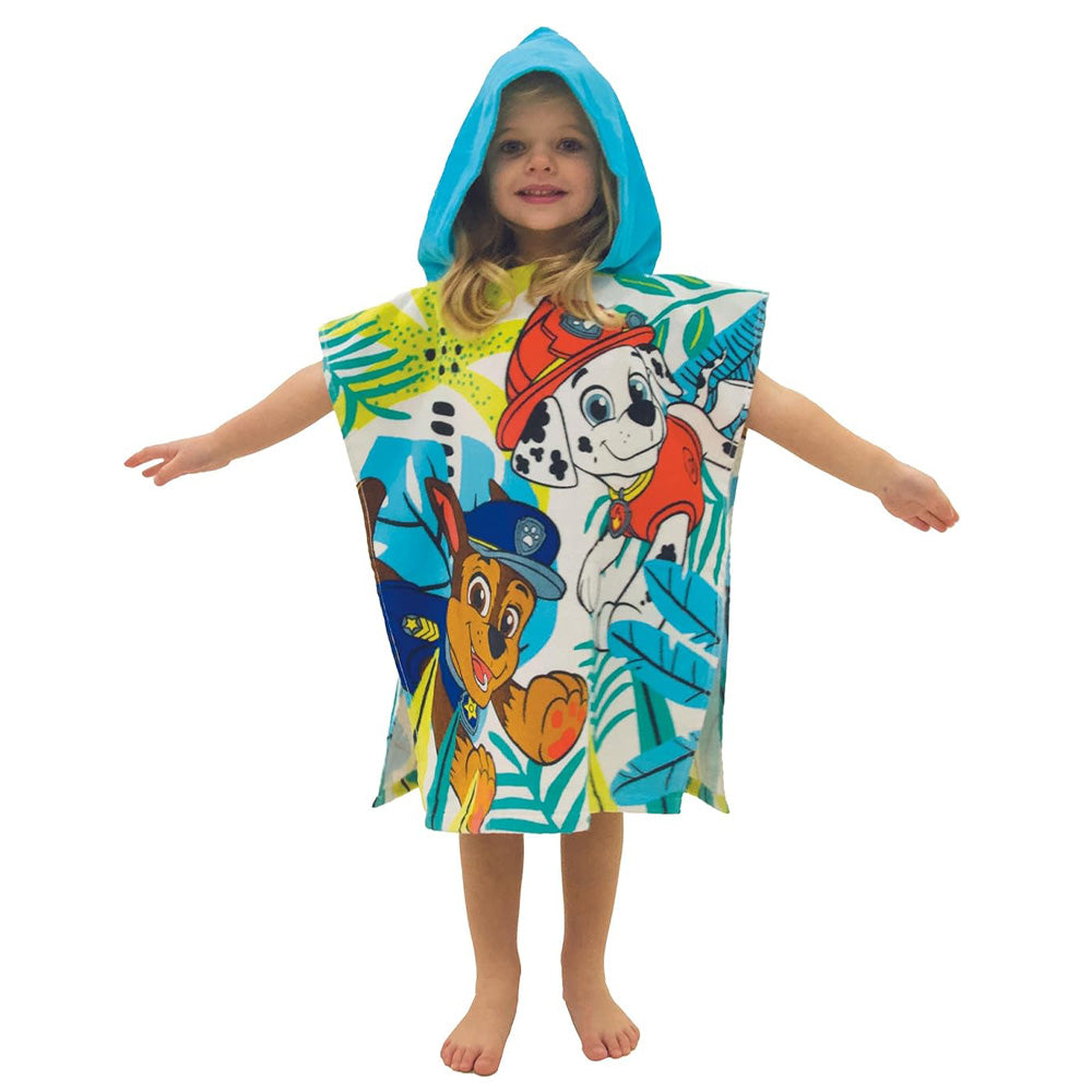 PAW Patrol Jungle Kids Hooded Poncho Towel 50cm x 115cm